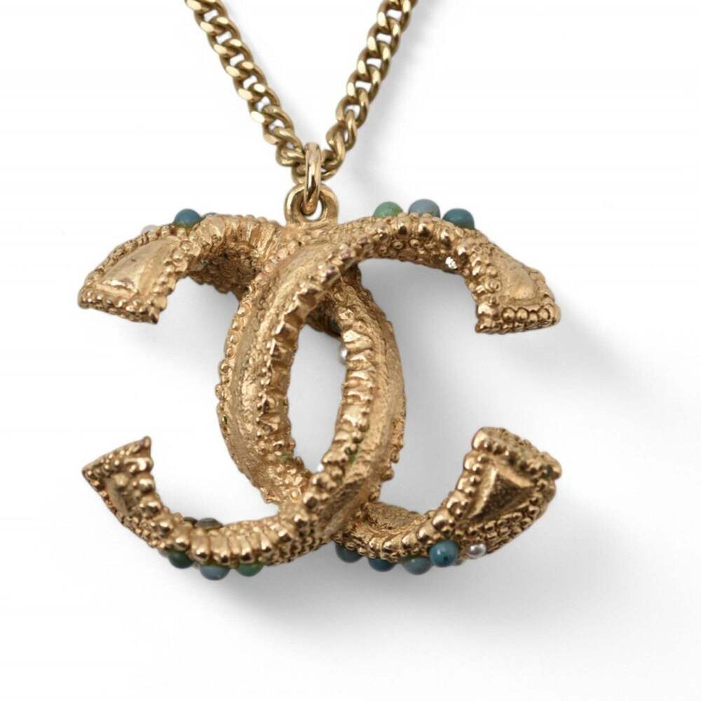 CHANEL Authentic Gold Logo Necklace - Picture 4 of 8